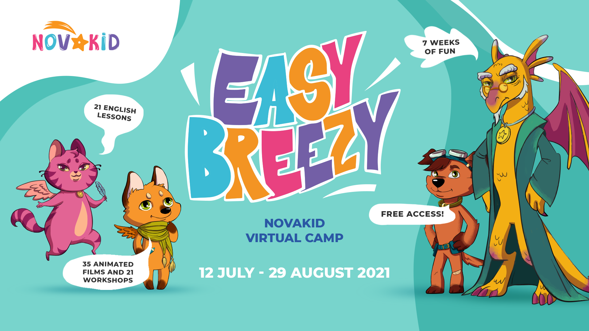 ‘Easy Breezy’ el campamento de verano en línea. 1 Semana